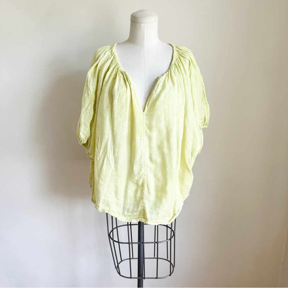 ⭐️3/$30⭐️ (bundle deal) Velvet Lemon Yellow Linen Top